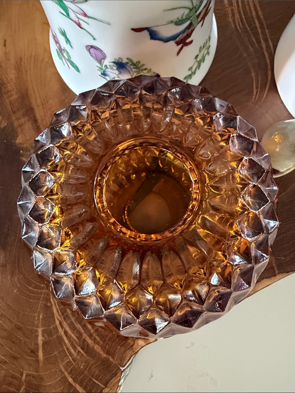 Vintage Indiana Amber Glass Fairy Lamp. Beautiful!!!! - Picture 2 of 4